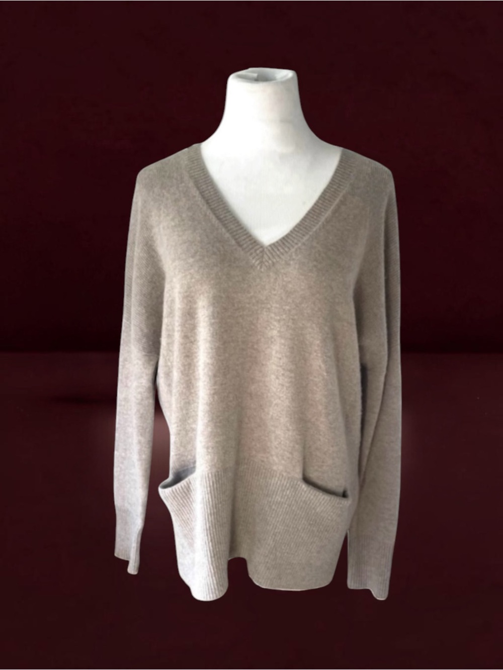 REPEAT CASHMERE 2-POCKET OVERSIZED SWEATER